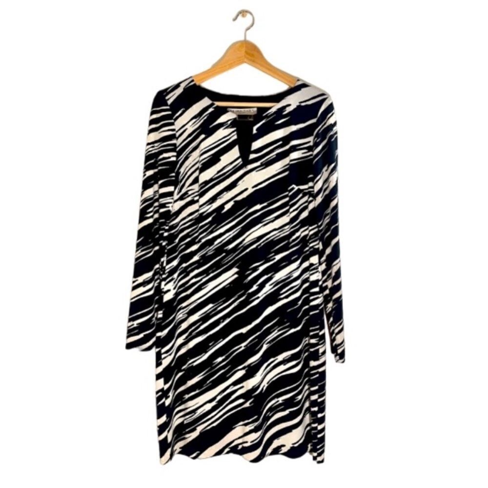 Trina Turk Zebra Print long Sleeve Dress